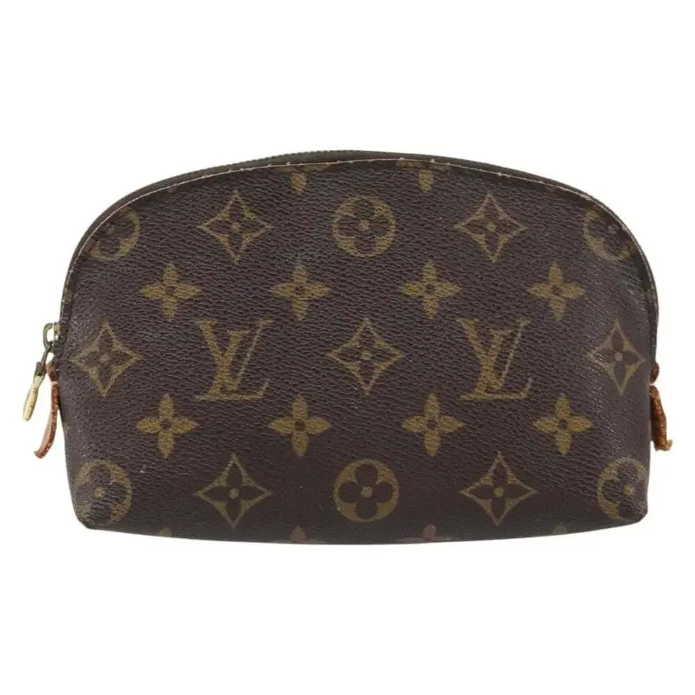 Louis Vuitton Monogram Pochette Cosmetic PM Pouch Brown